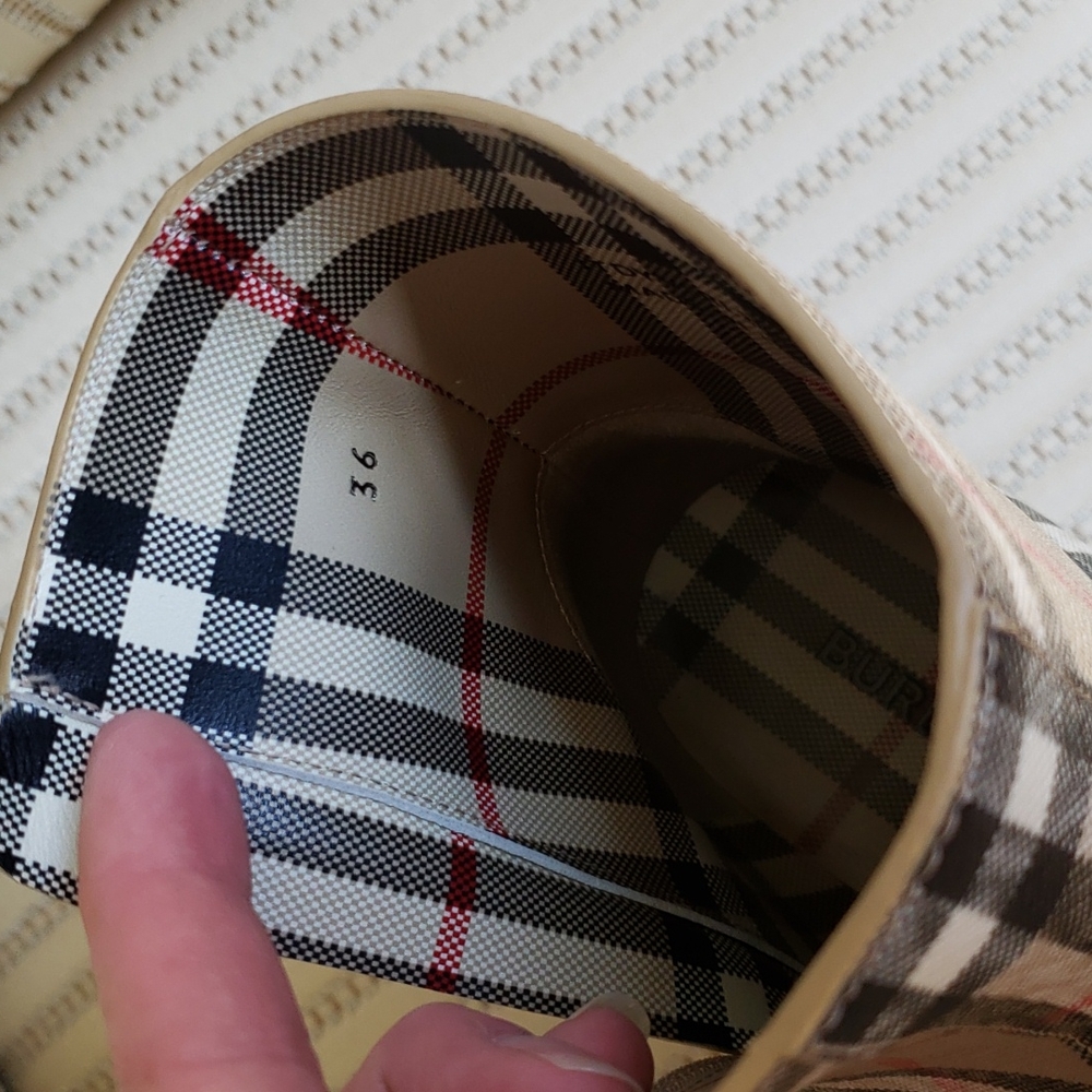 BURBERRY ARMDALE CHECK PLAID ANKLE BOOTS - Picture 9 of 14